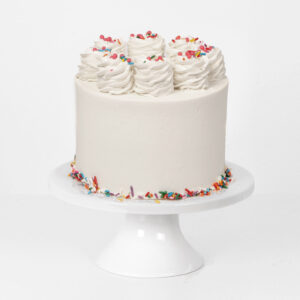6" Vanilla Confetti Cake -white